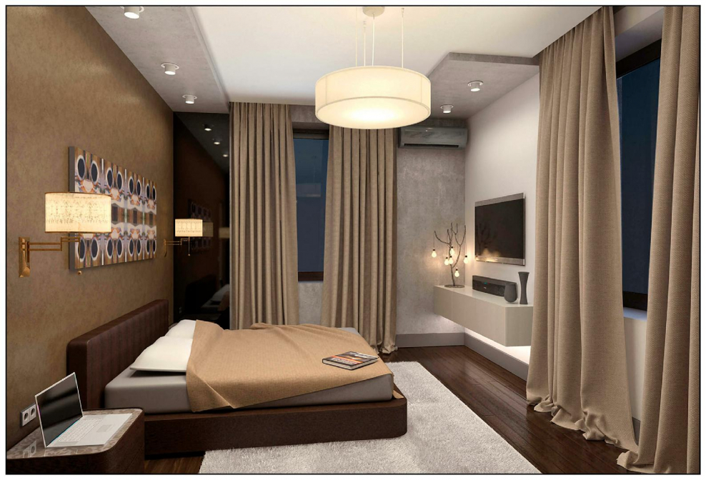 Маленькая спальня в стиле Хай тек