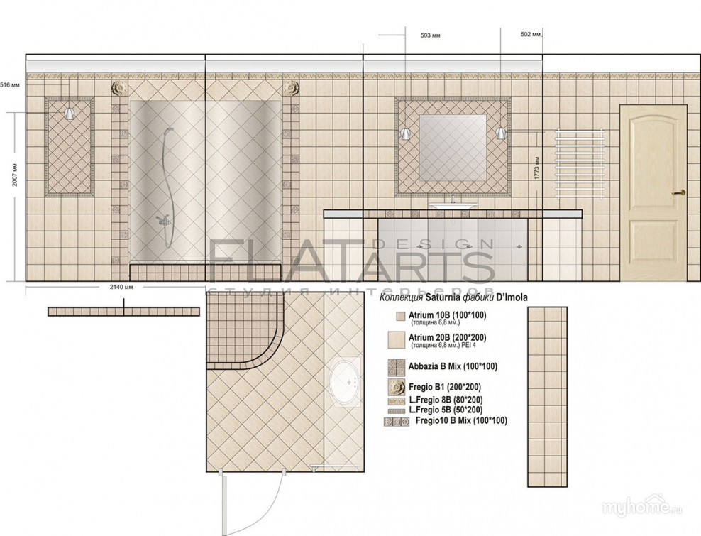 Схема раскладки плитки на кухне