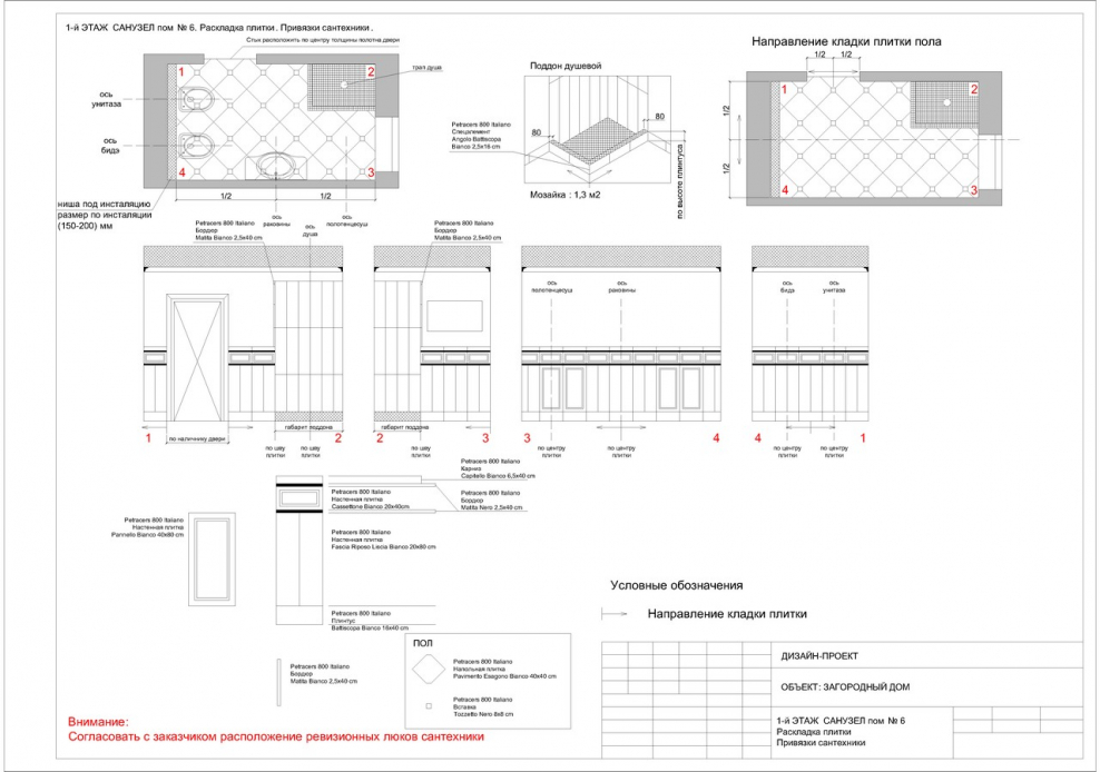 Дизайн проект раскладка пола