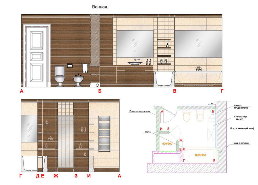 Архикад развертка стен