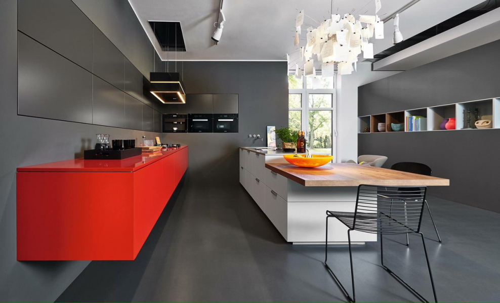 Кухонные гарнитуры черно белые