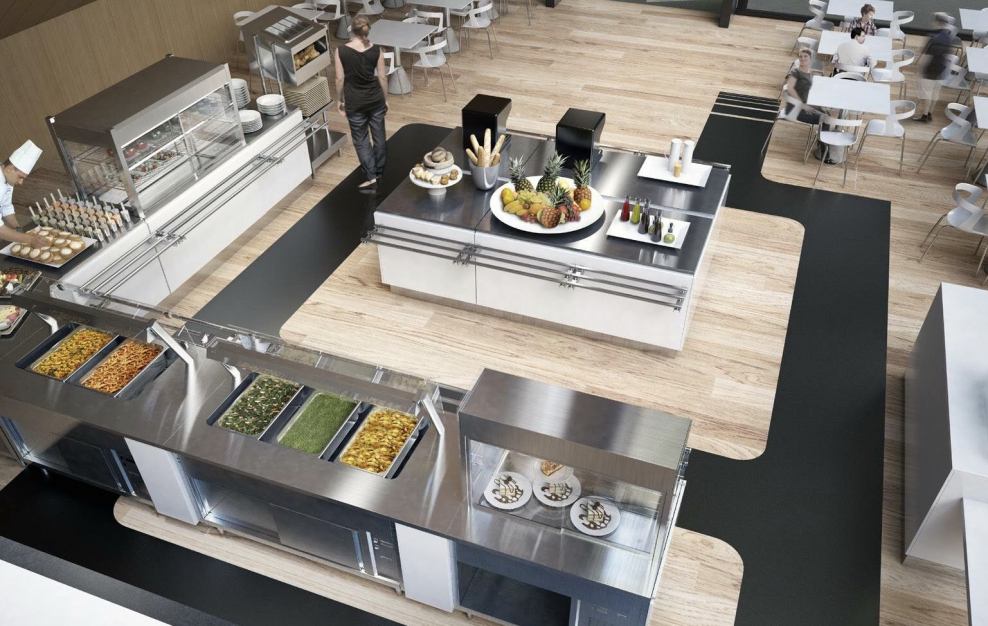 Кухня лофт из металла и дерева