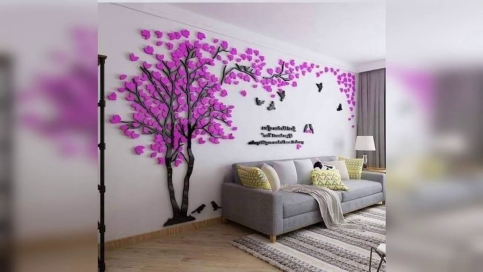 Декор стен деревом