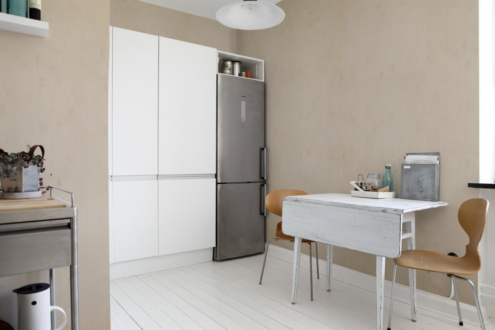 Обои в интерьере кухни