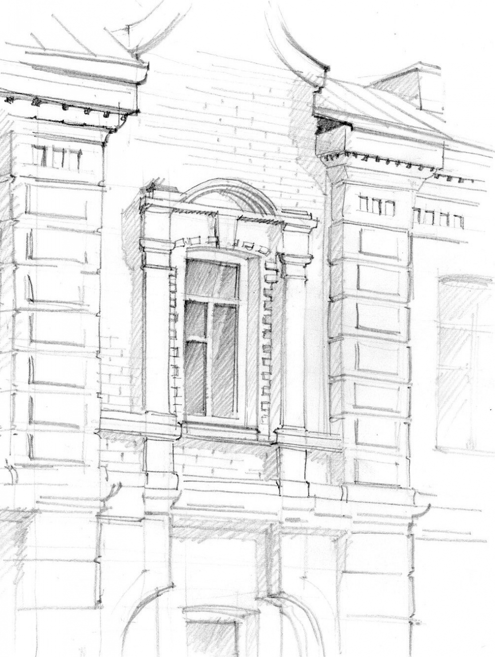 Этюд архитектурного сооружения в стиле классицизма