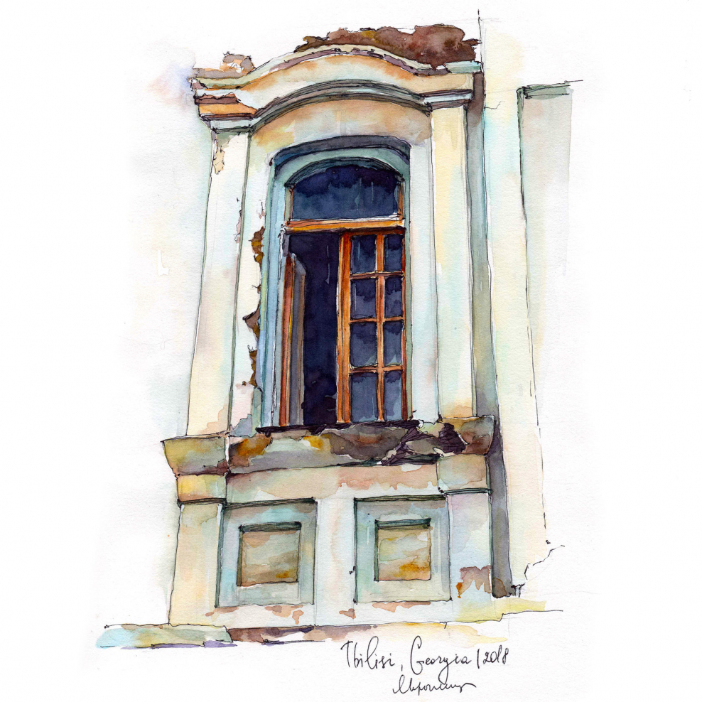 Зарисовки архитектурных элементов здания