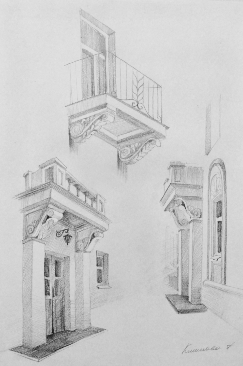 Зарисовки архитектурных деталей