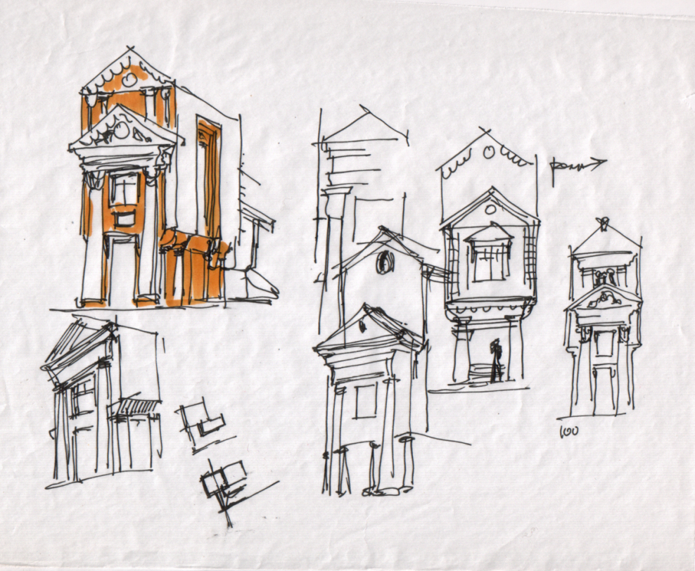 Зарисовки архитектурных деталей