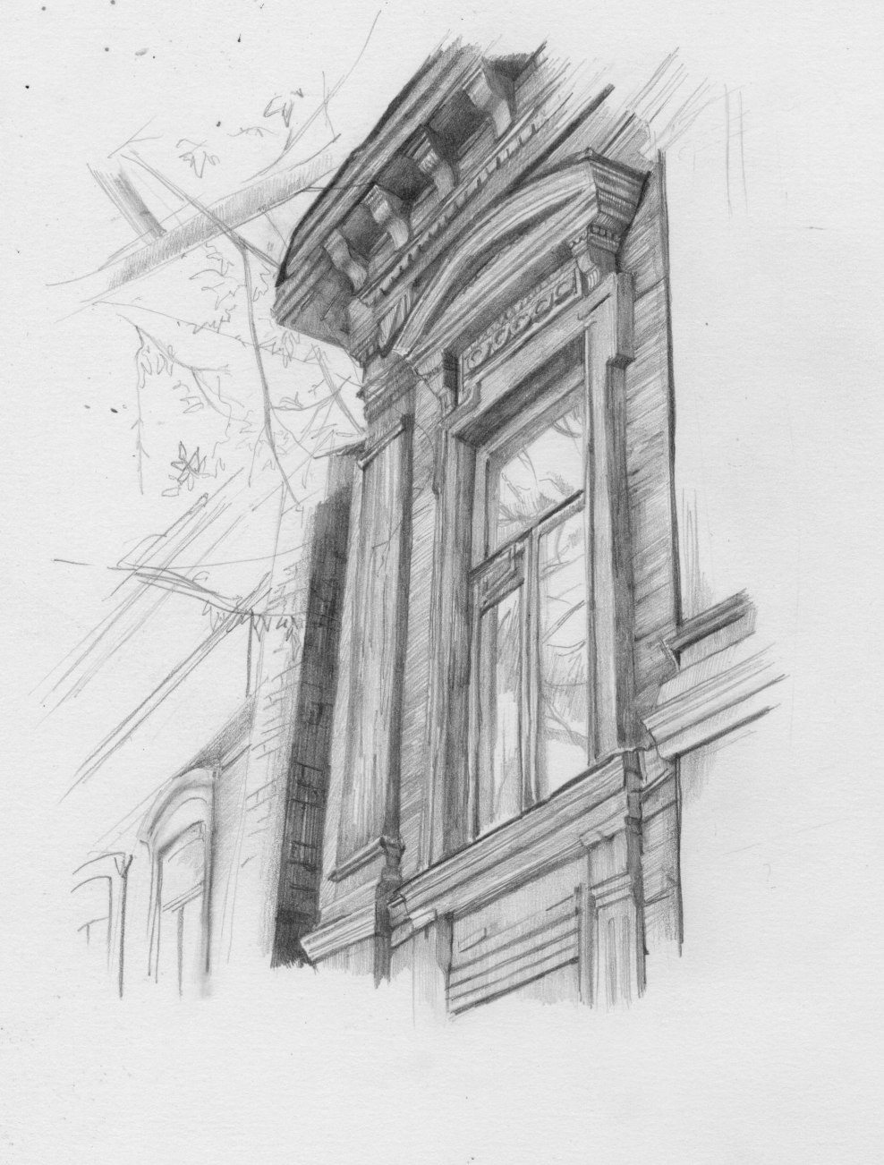 Архитектурные детали акварель