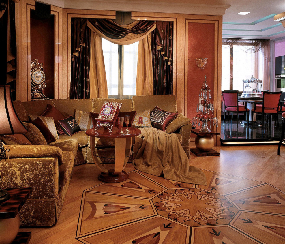 Коридор плитка ромбами