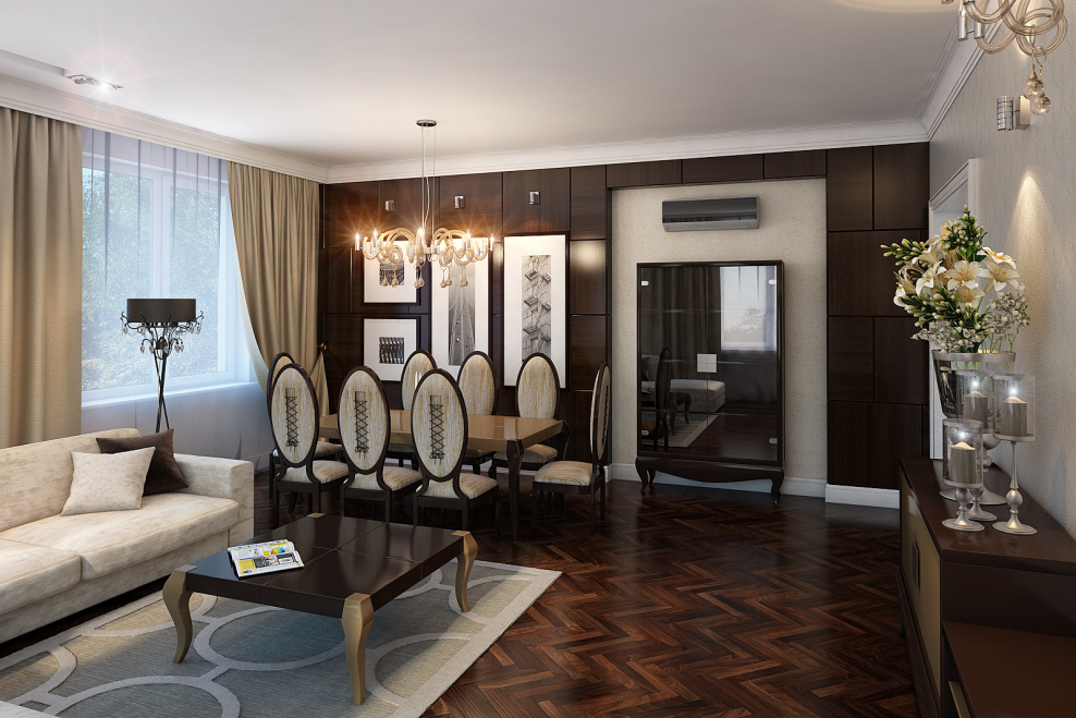 Интерьер коттеджа в стиле арт деко