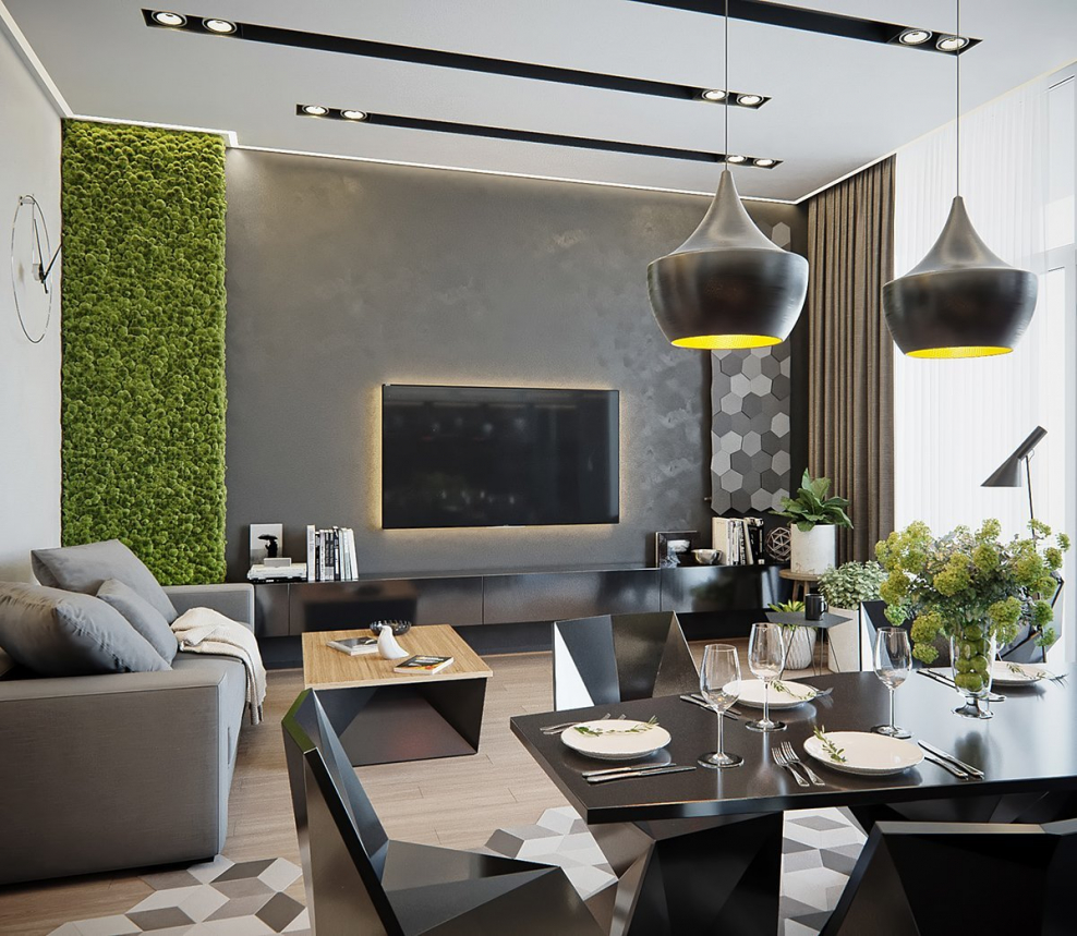 Гостиная эко-стиль