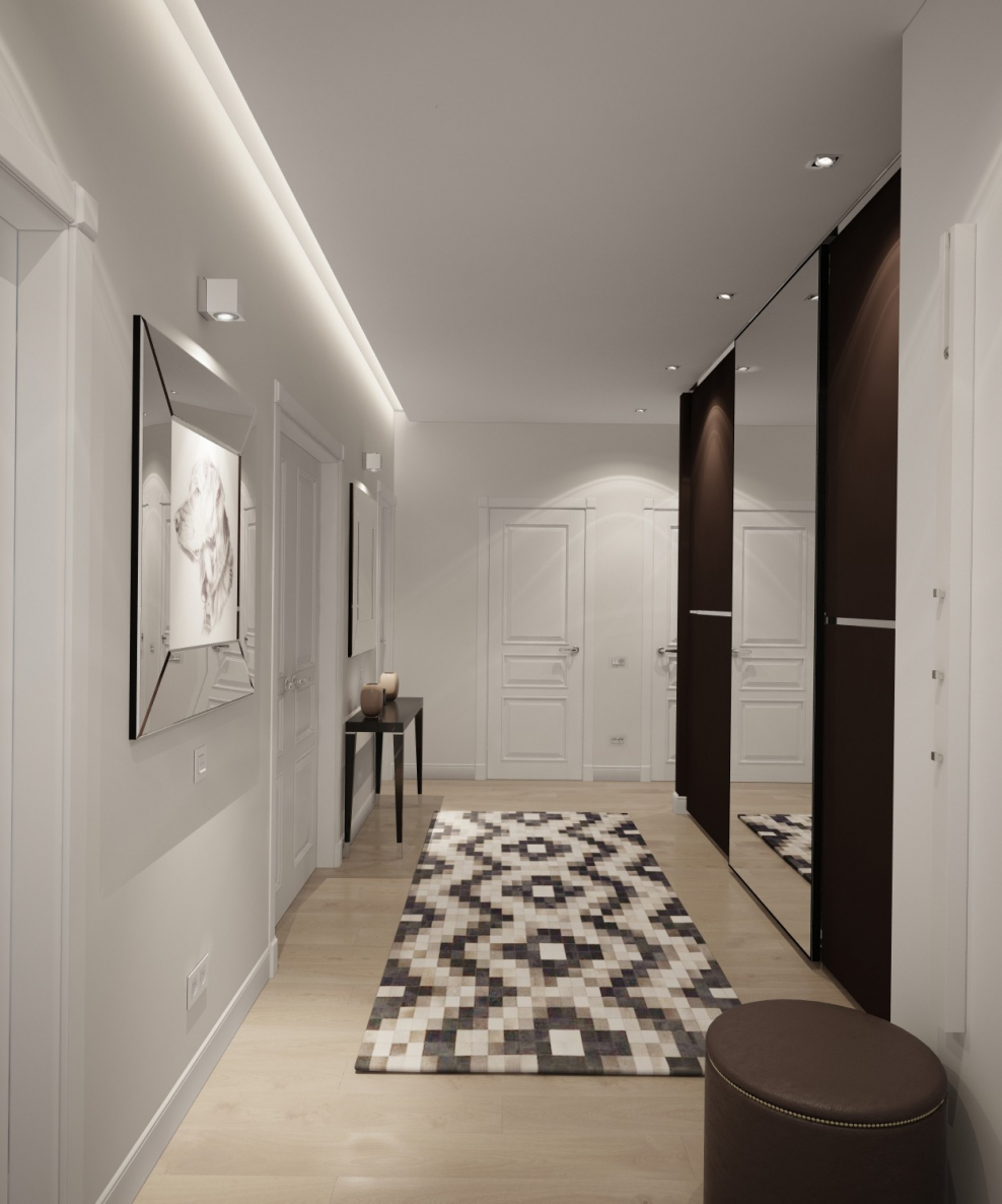 Коридор с дверями венге