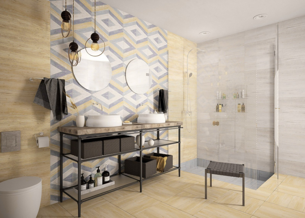 Rock декор белый 20х60 laparet