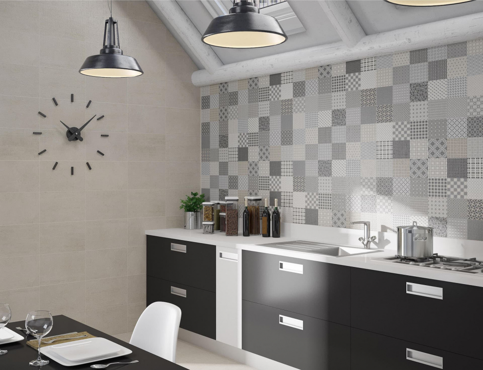 Декор серой кухни
