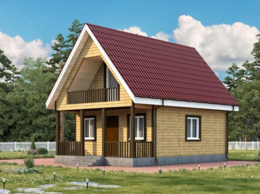 Дом с мансардой и террасой 120кв