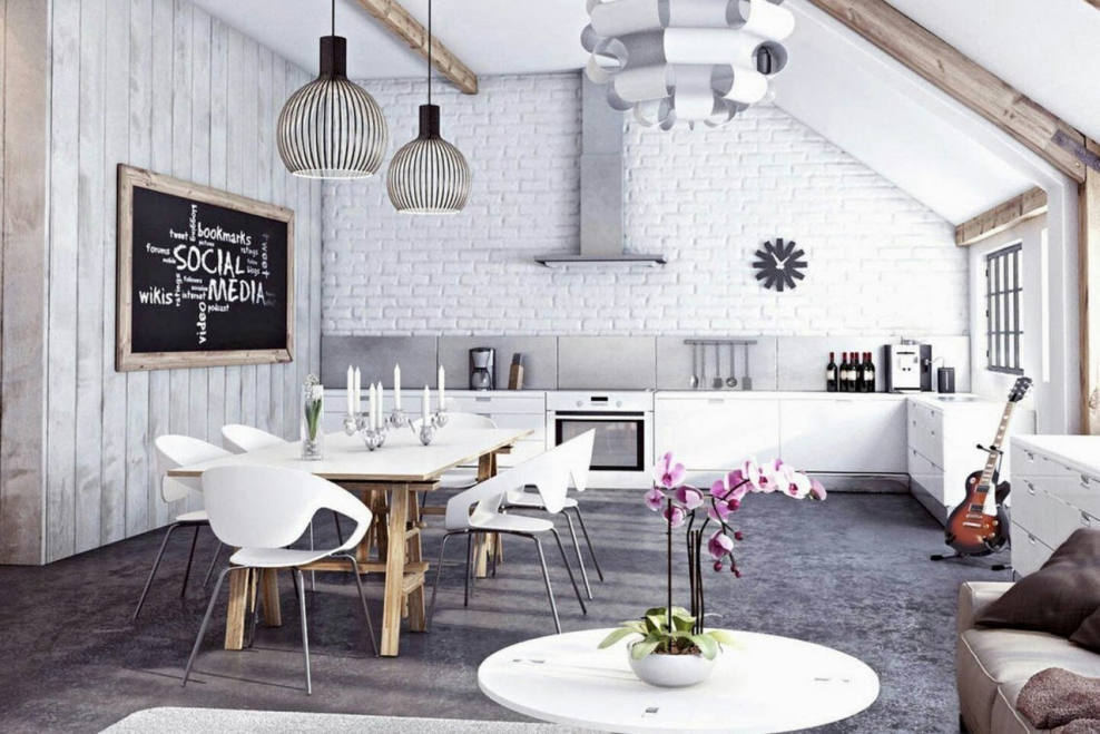 Лофт в белом цвете