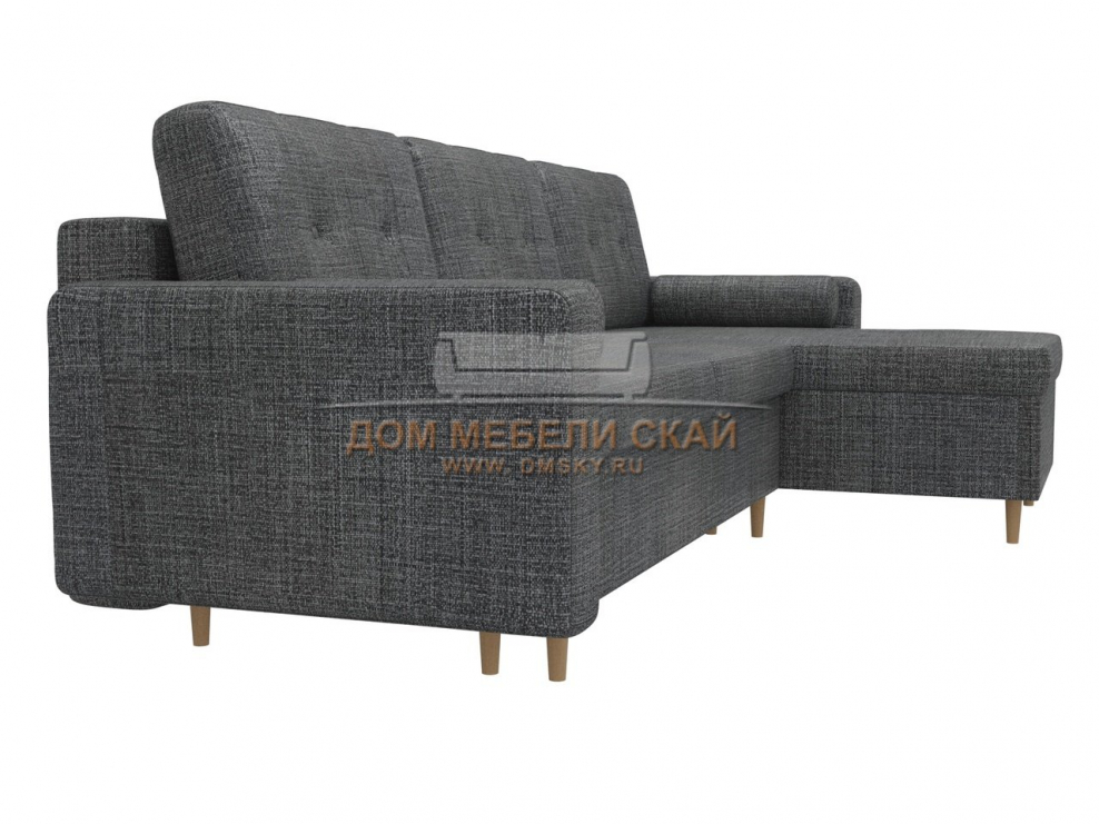 Диван выкатной Кармен Люкс рогожка серый