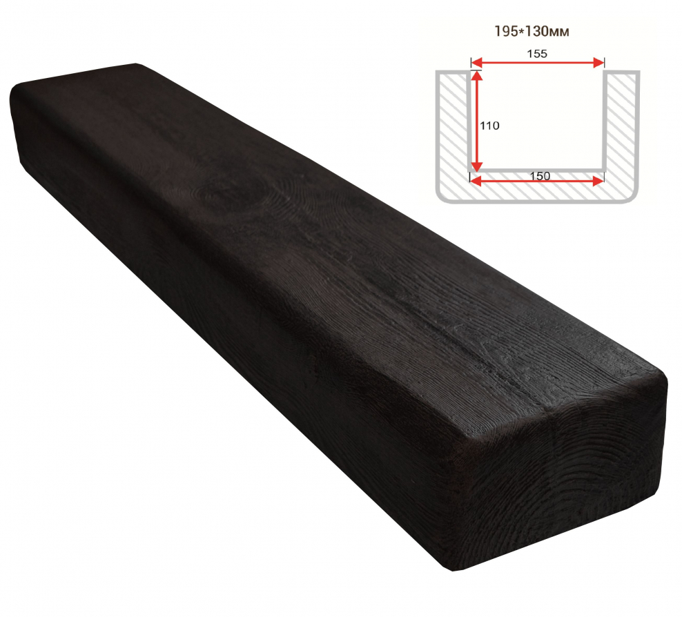 Архитектурный брус Cosca (цвет светлый дуб) 90*55мм 2,0м