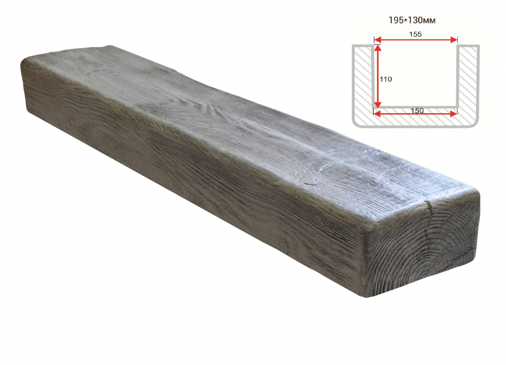 Декоративная балка дуб 100х50x2000 Unix