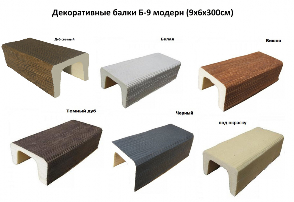 Фальшбалки из полиуретана 12*12*300 темный дуб