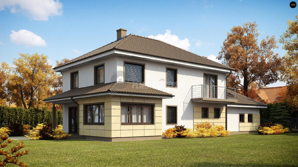 Проект красивого двухэтажного дома