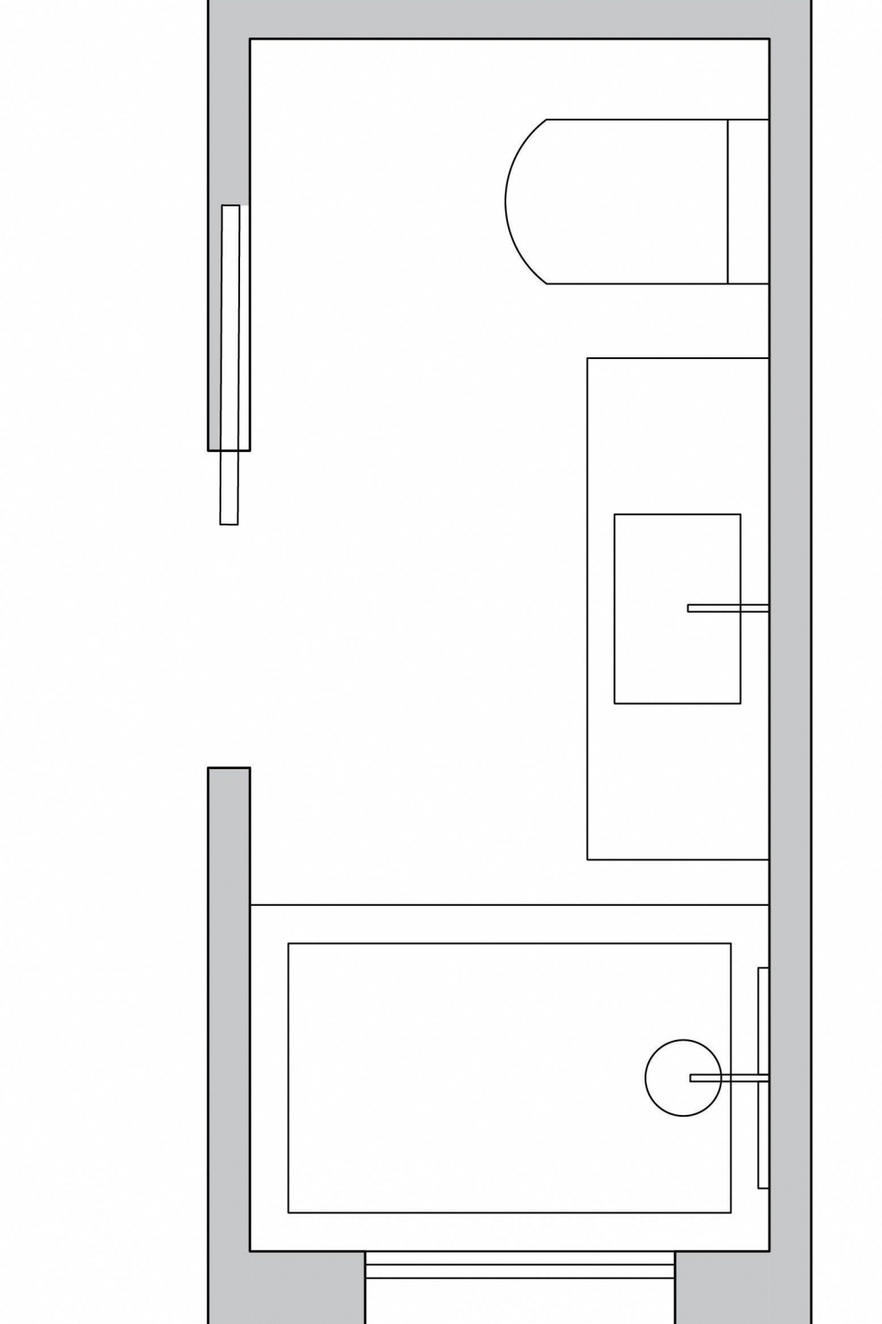 План размещения сантехники в ванной