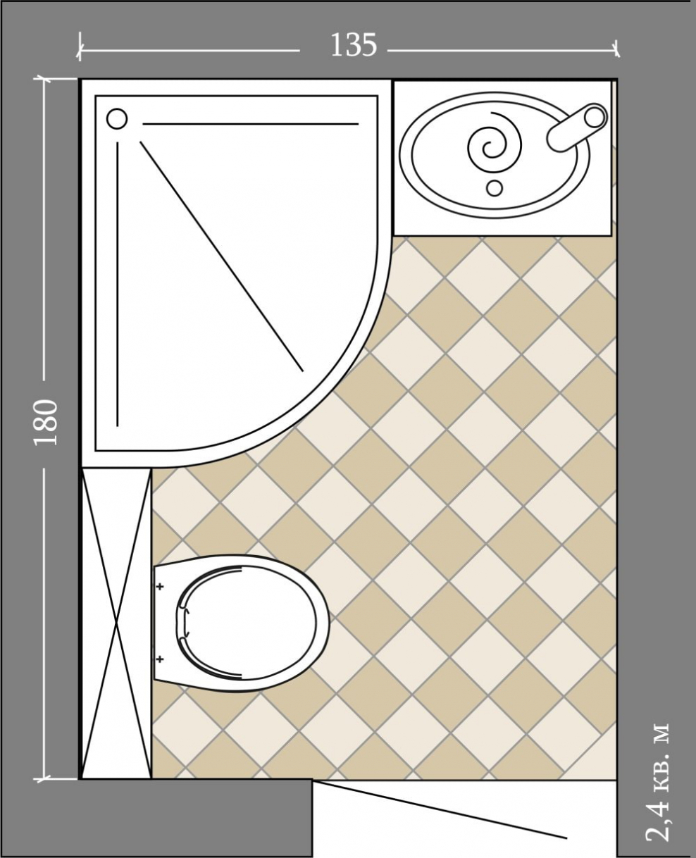 Компактный санузел планировочные решения