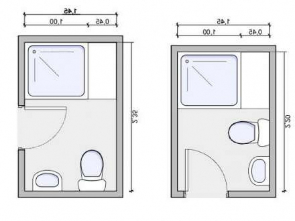 Санузел 2х2,5 планировка с душевой кабиной