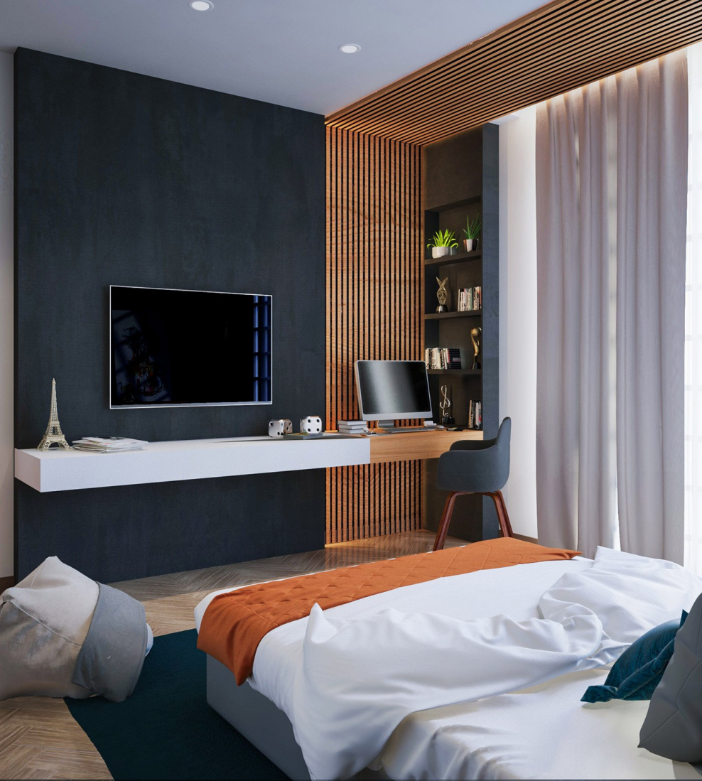 Современная спальня кабинет