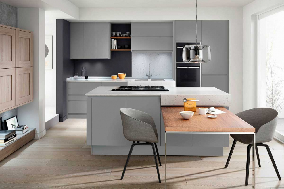 Кухня в сером цвете
