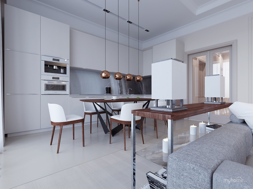 Кухня в стиле Минимализм с элементами классики