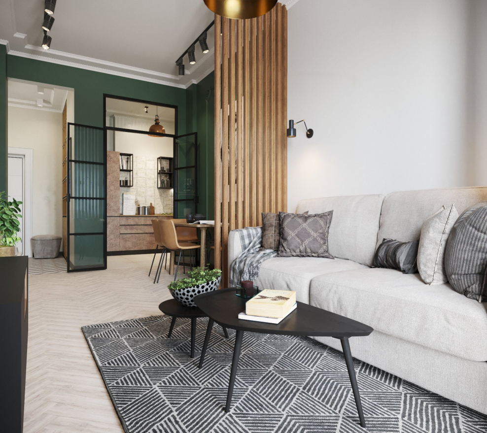 Гостиная Сканди лофт