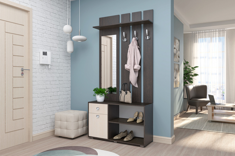 Узкая прихожая в современном стиле