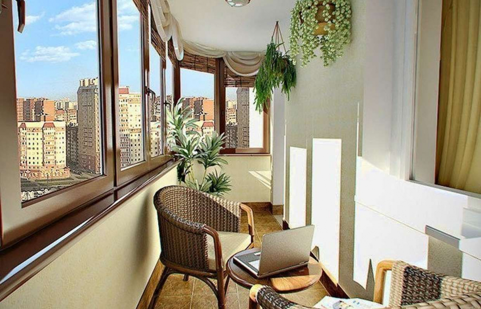 Самые гламурные закрытые лоджии интерьер
