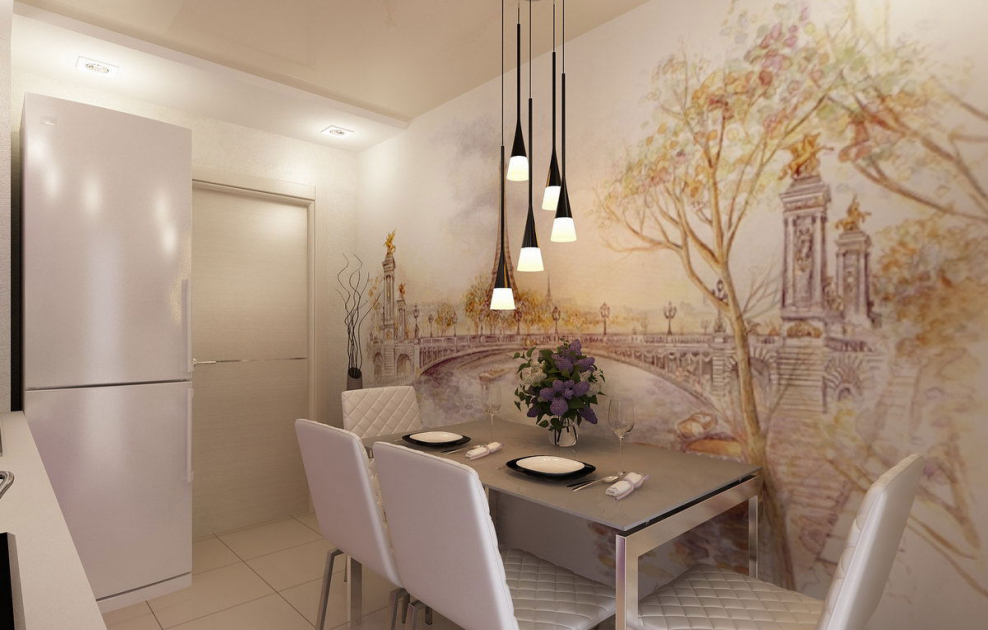 Фреска в современном интерьере