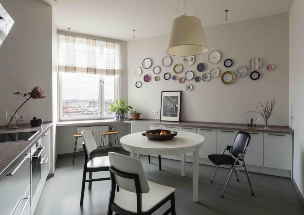 Декор стен на кухне в скандинавском стиле