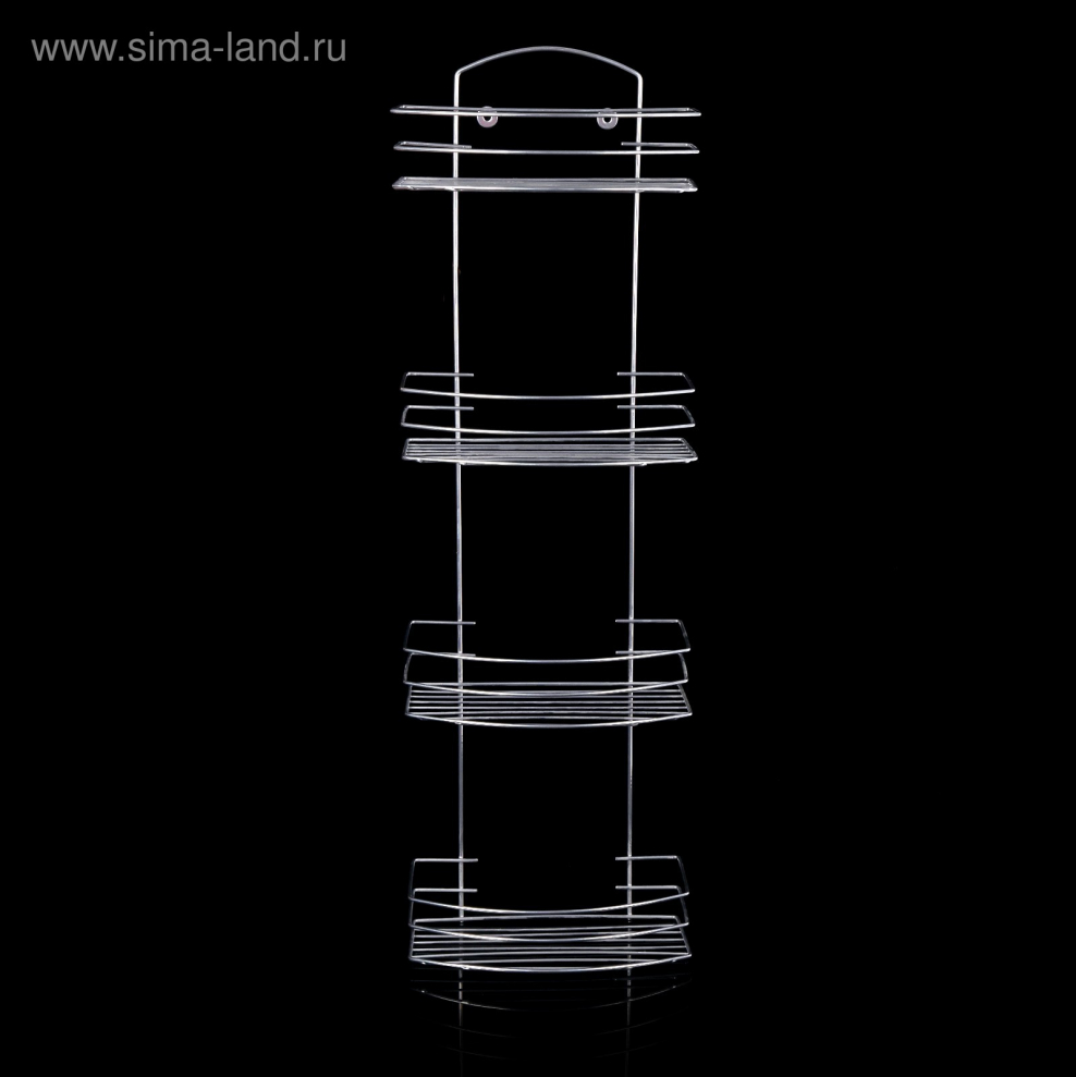 Этажерка настенная Lesnikovo прямоугольная с Радиксом 4 х ярусная ппр4