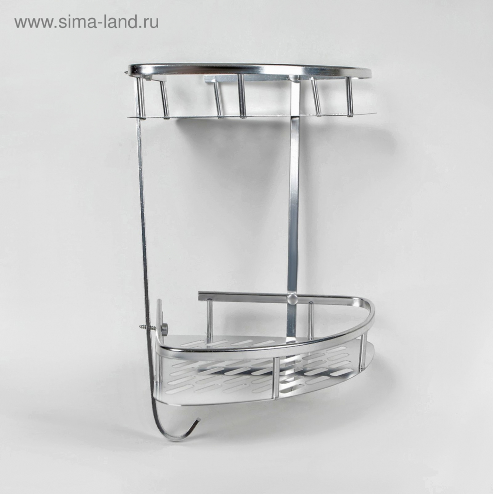 Полка 2-х ярусная угловая Rus-385055-2