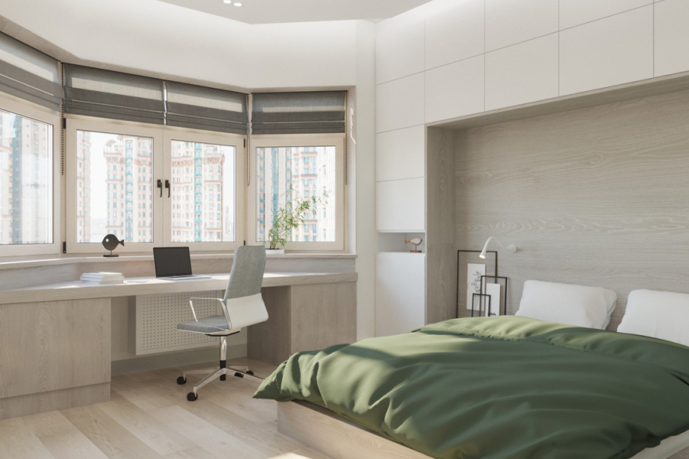 Спальня с эркером