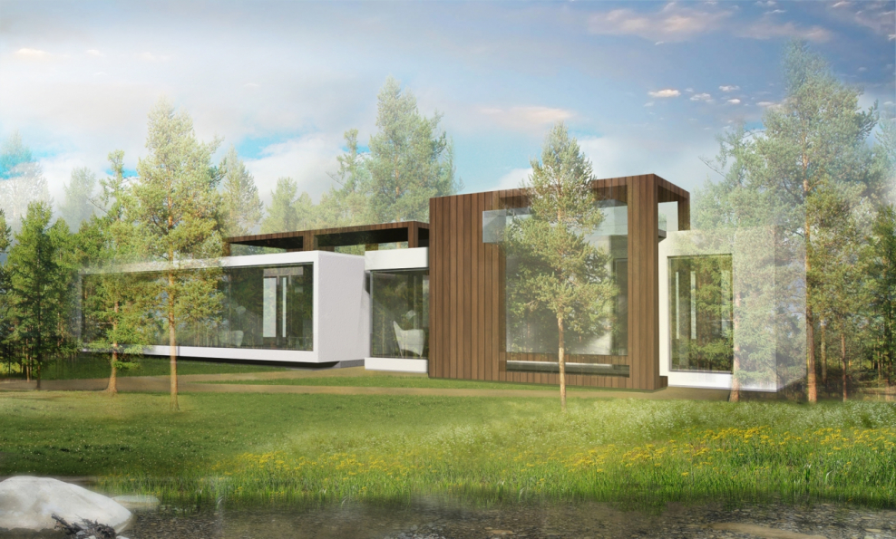 Современный дачный дом Весна панорама