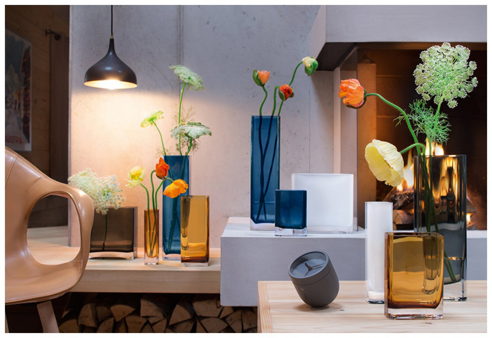 Ваза прямоугольная Modular 20*5*5 синяя