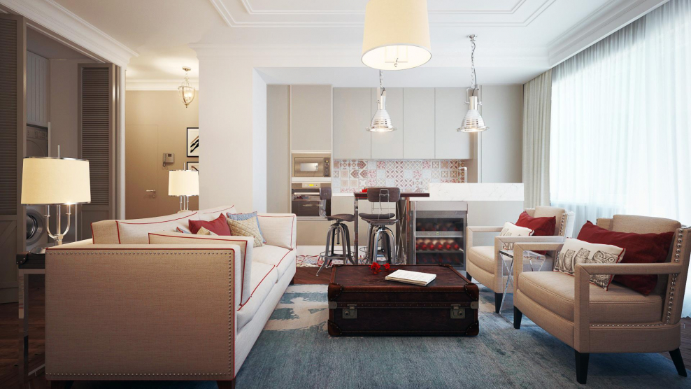 Трехкомнатная квартира в современном стиле