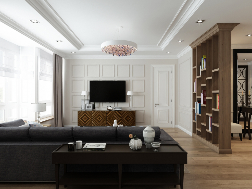 Интерьер двухкомнатной квартиры 90 кв