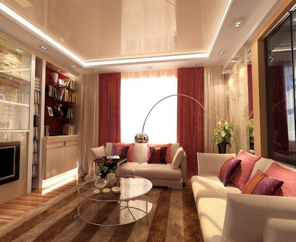 Черно белая кухня гостиная