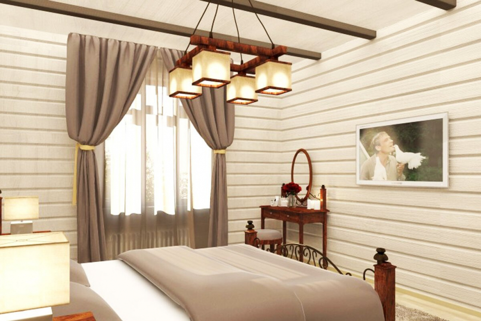 Интерьер блокхаус сосна