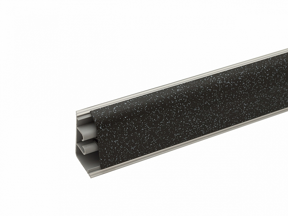 Плинтус кухонный для столешниц алюминиевый 3,05м серебро 25х10мм