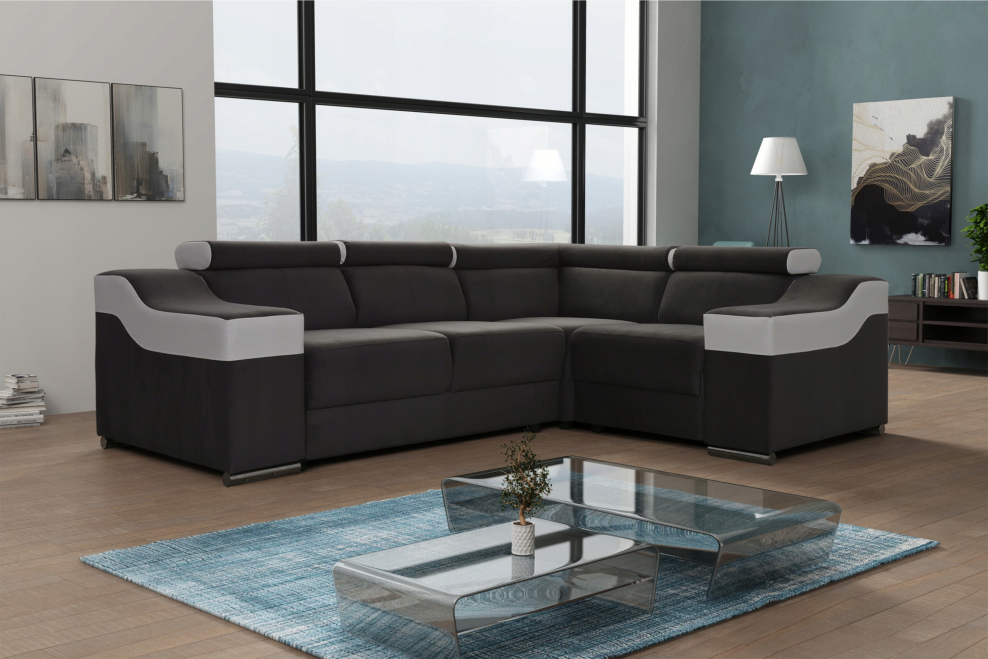 Диван Фабио правый серый