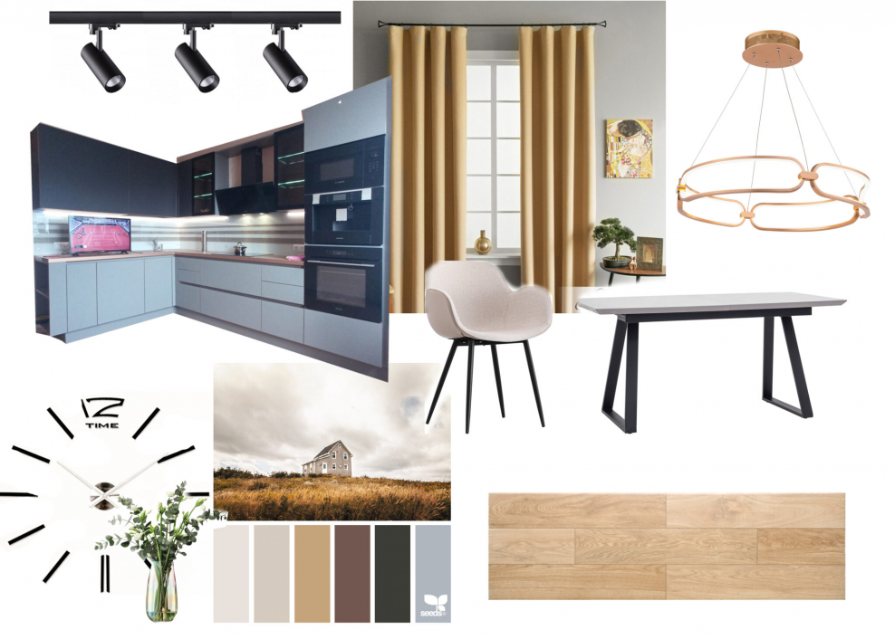 Пространственный коллаж интерьера