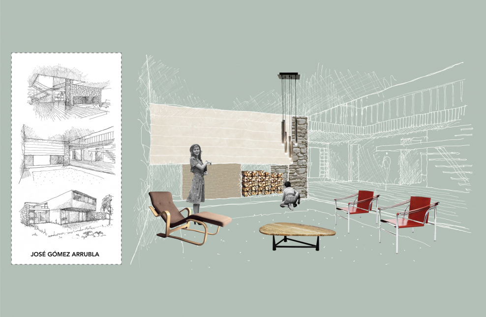 Дизайнерский коллаж интерьера